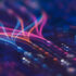 Big data technology Data science analysing artificial intelligence generative AI deep learning machine learning algorithm Neural flow network analytics innovation abstract futuristic. 3d rendering.